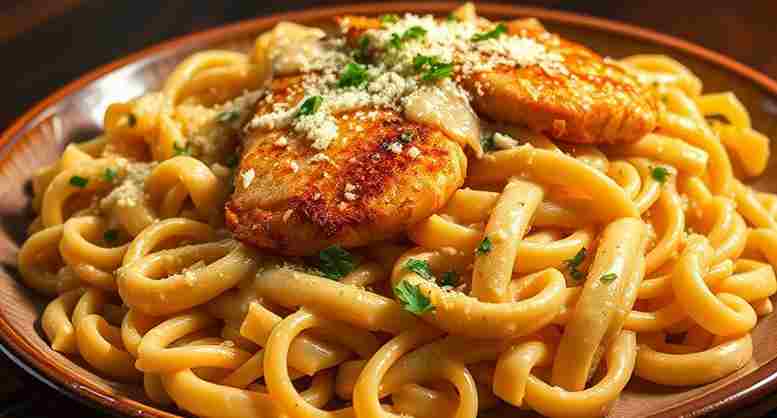Garlic Chicken Parmesan Pasta recipe