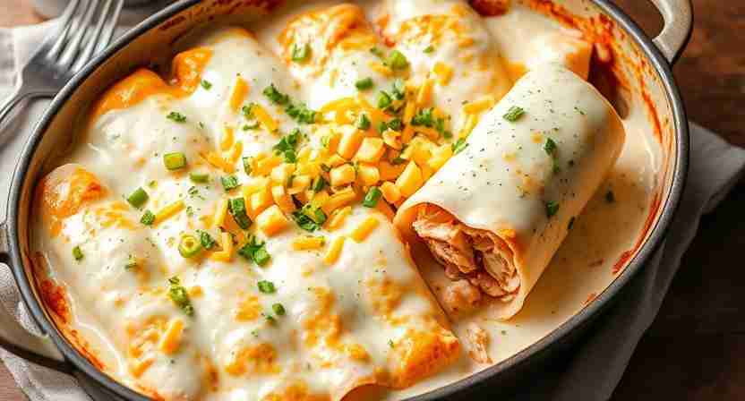 Creamy Chicken Enchiladas Recipe