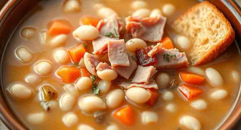 Crockpot Ham and Bean Soup Recipe