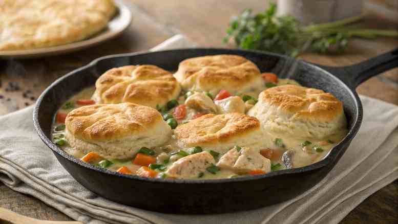 Chicken Pot Pie with Biscuits Recipe