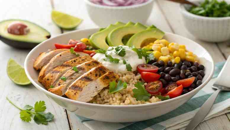 Healthy Chicken Burrito Bowl