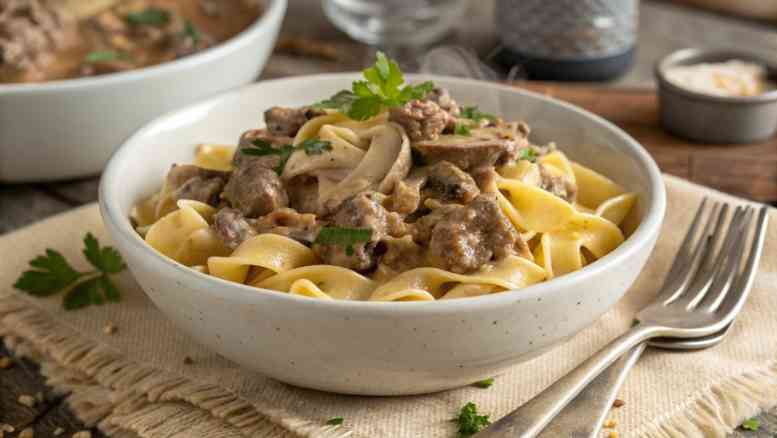 Ground Beef Stroganoff Recipe