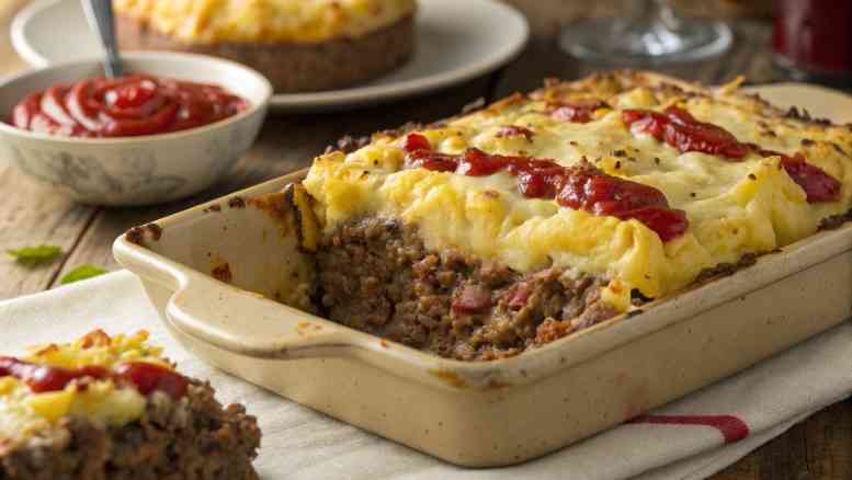 Cheesy Meatloaf Casserole recipe