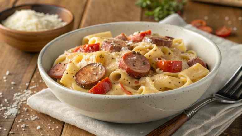 creamy smoked sausage pasta