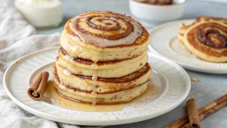 Cinnamon Roll Pancakes Recipe